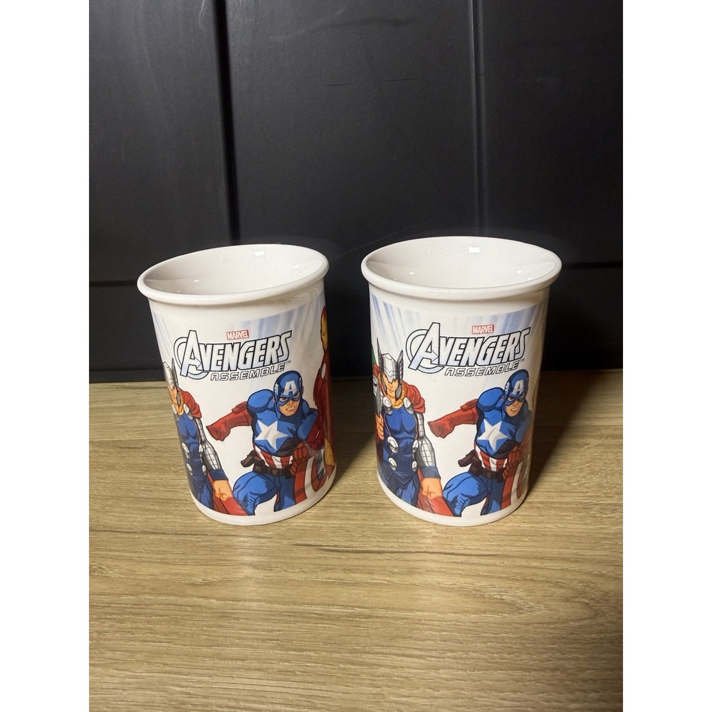 Pair Of Marvel Avengers Assemble Ceramic Character Coffee Cups (2013)